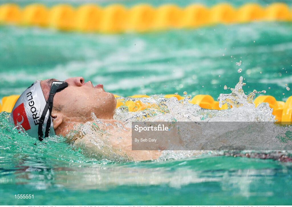 14 August 2018; Beytullan Eroglu of Turkey competes in the heats of the Men's 50m Backstroke S5 event during day two of the World Para Swimming Allianz European Championships at the Sport Ireland National Aquatic Centre in Blanchardstown, Dublin. Photo by Seb Daly/Sportsfile