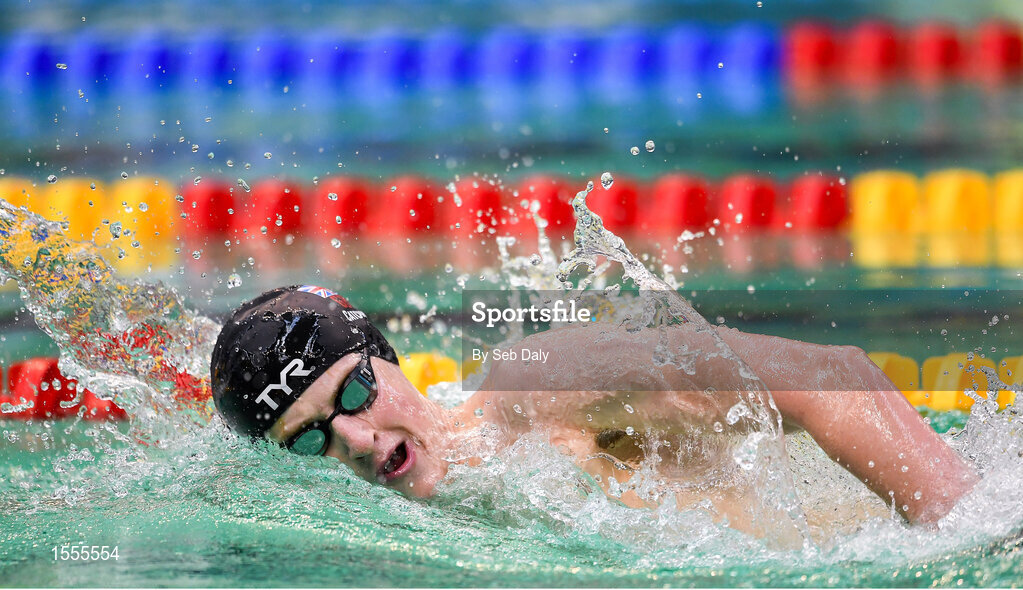 14 August 2018; Jordan Catchpole of Great Britian competes in the heats of the Men's 200m Freestyle S14 event during day two of the World Para Swimming Allianz European Championships at the Sport Ireland National Aquatic Centre in Blanchardstown, Dublin. Photo by Seb Daly/Sportsfile