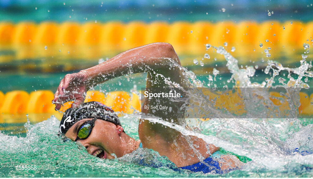 14 August 2018; Jessica-Jane Applegate of Great Britian competes in the heats of the Women's 200m Freestyle S14 event during day two of the World Para Swimming Allianz European Championships at the Sport Ireland National Aquatic Centre in Blanchardstown, Dublin. Photo by Seb Daly/Sportsfile