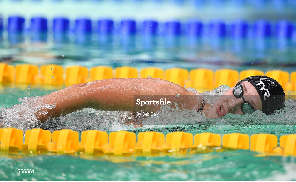 14 August 2018; Louise Fiddes of Great Britian competes in the heats of the Women's 200m Freestyle S14 event during day two of the World Para Swimming Allianz European Championships at the Sport Ireland National Aquatic Centre in Blanchardstown, Dublin. Photo by Seb Daly/Sportsfile