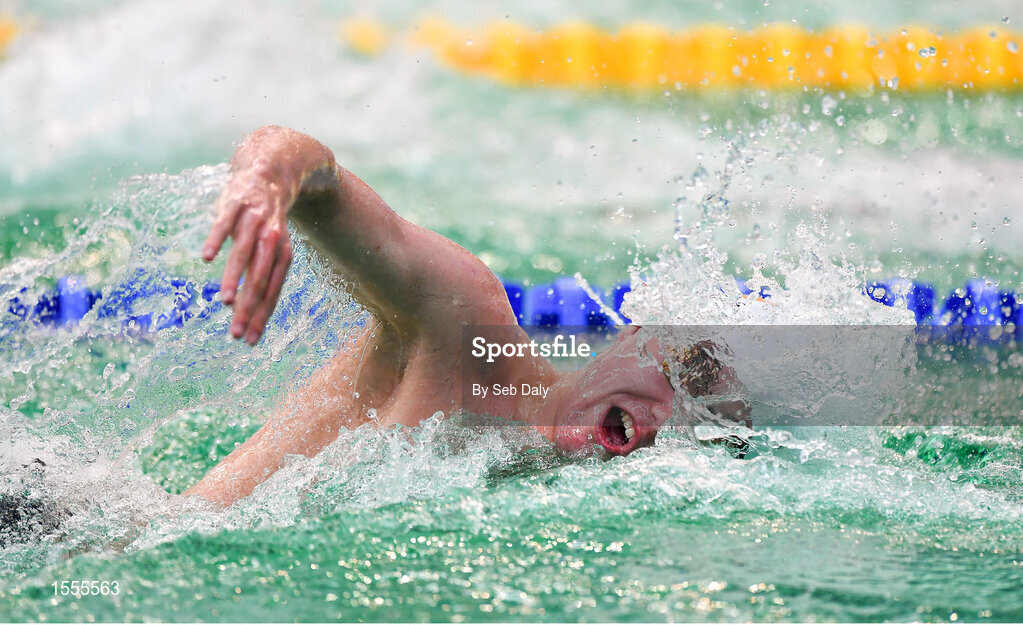 14 August 2018; Barry McClements of Ireland competes in the heats of the Men's 100m Freestyle S9 event during day two of the World Para Swimming Allianz European Championships at the Sport Ireland National Aquatic Centre in Blanchardstown, Dublin. Photo by Seb Daly/Sportsfile