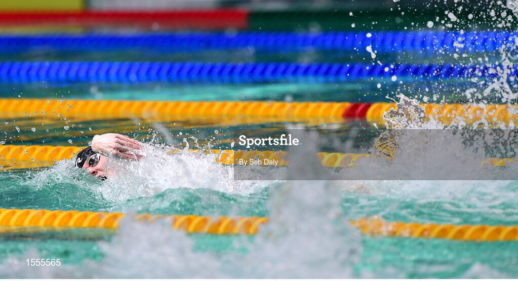 14 August 2018; Lewis White of Great Britian competes in the heats of the Men's 100m Freestyle S9 event during day two of the World Para Swimming Allianz European Championships at the Sport Ireland National Aquatic Centre in Blanchardstown, Dublin. Photo by Seb Daly/Sportsfile