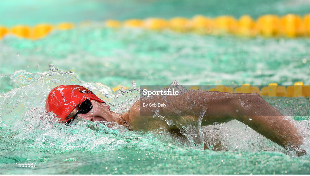 14 August 2018; Malte Braunschweig of Germany competes in the heats of the Men's 100m Freestyle S9 event during day two of the World Para Swimming Allianz European Championships at the Sport Ireland National Aquatic Centre in Blanchardstown, Dublin. Photo by Seb Daly/Sportsfile