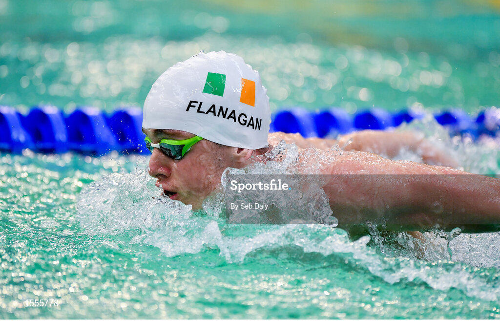 14 August 2018; Patrick Flanagan of Ireland competing in the Men's 200m Individual Medley SM6 Final event during day two of the World Para Swimming Allianz European Championships at the Sport Ireland National Aquatic Centre in Blanchardstown, Dublin. Photo by Seb Daly/Sportsfile