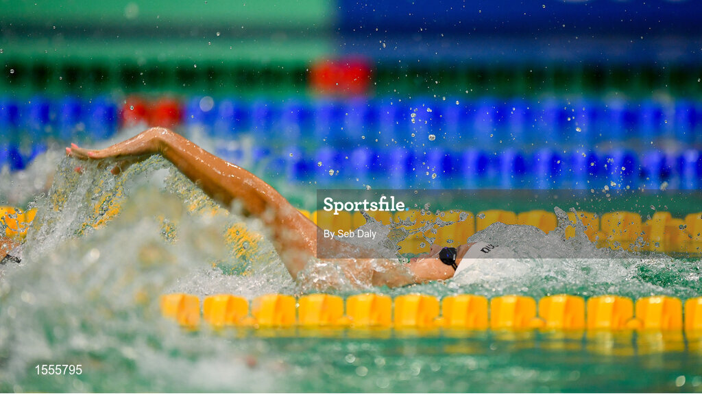 14 August 2018; Bianca Pap of Hungary on the way to winning the Women's 100m Backstroke S10 Final  event during day two of the World Para Swimming Allianz European Championships at the Sport Ireland National Aquatic Centre in Blanchardstown, Dublin. Photo by Seb Daly/Sportsfile