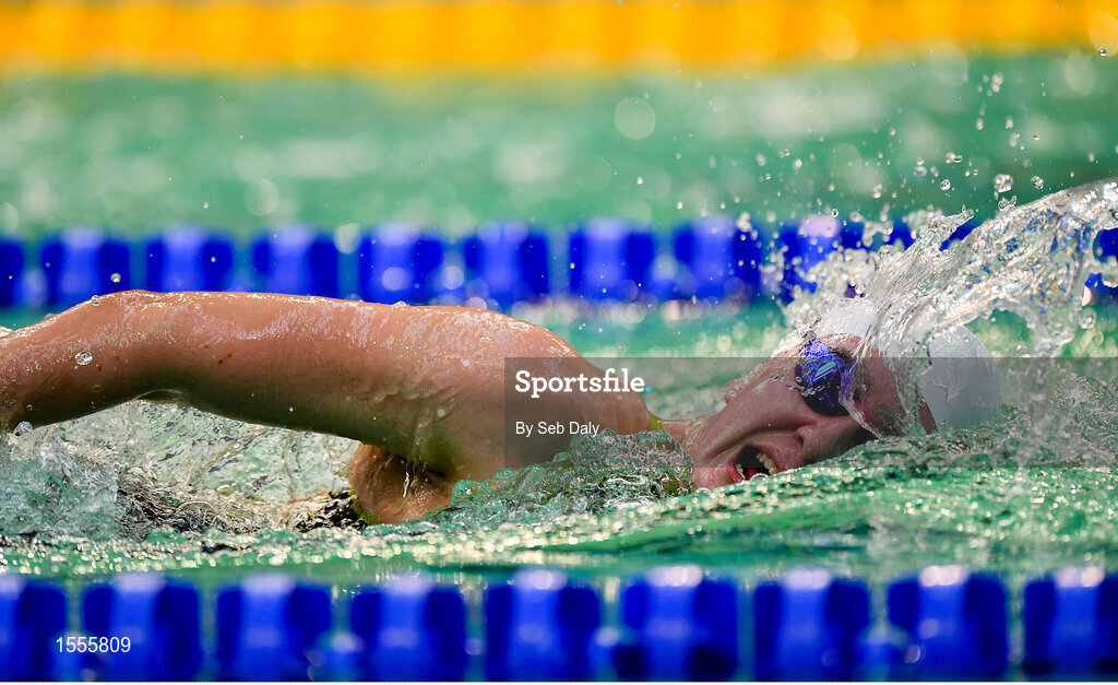 14 August 2018; Ailbhe Kelly of Ireland competing in the Women's 400m Freestyle S8 Final event during day two of the World Para Swimming Allianz European Championships at the Sport Ireland National Aquatic Centre in Blanchardstown, Dublin. Photo by Seb Daly/Sportsfile
