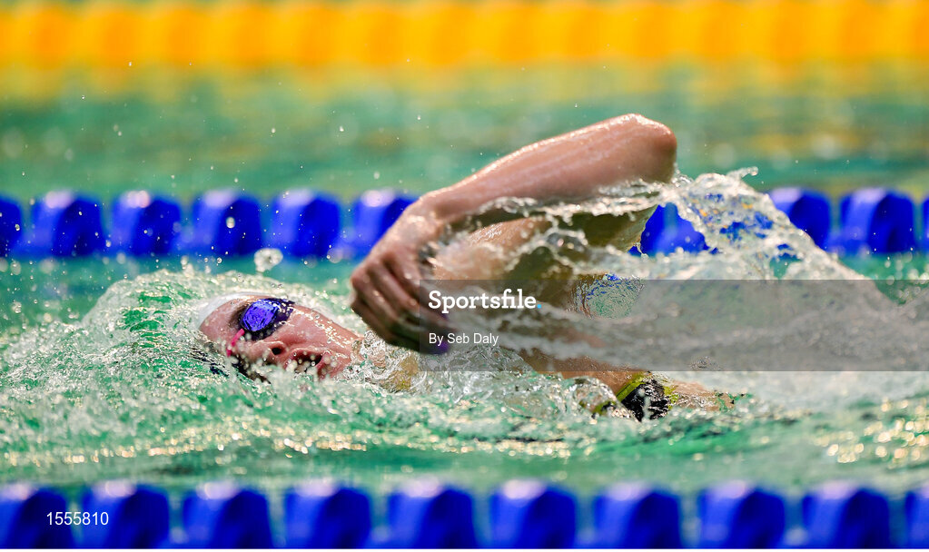14 August 2018; Ailbhe Kelly of Ireland competing in the Women's 400m Freestyle S8 Final event during day two of the World Para Swimming Allianz European Championships at the Sport Ireland National Aquatic Centre in Blanchardstown, Dublin. Photo by Seb Daly/Sportsfile
