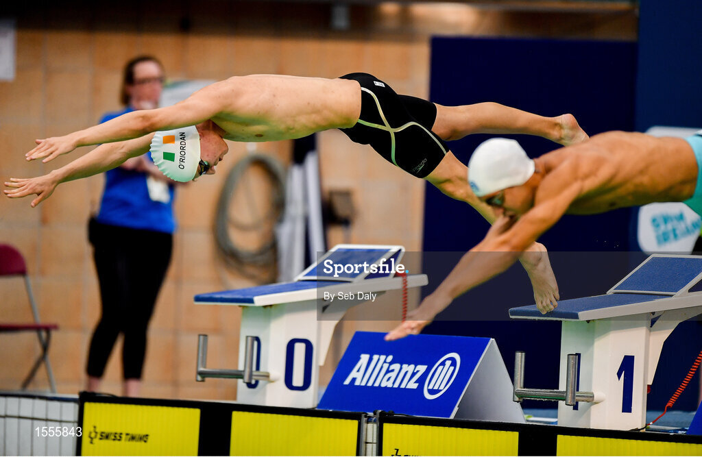 14 August 2018; Sean O'Riordan of Ireland competing in the Men's 100m Breaststroke SB13 Final event during day two of the World Para Swimming Allianz European Championships at the Sport Ireland National Aquatic Centre in Blanchardstown, Dublin. Photo by Seb Daly/Sportsfile