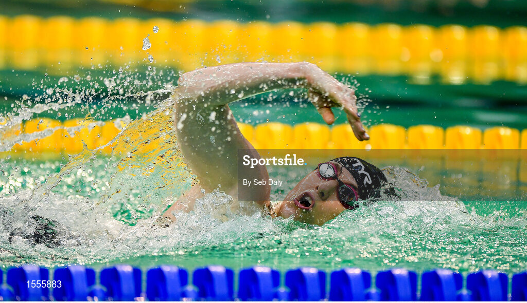 14 August 2018; Bethany Firth of Great Britian on the way to winning the Women's 200m Freestyle S14 Final event during day two of the World Para Swimming Allianz European Championships at the Sport Ireland National Aquatic Centre in Blanchardstown, Dublin. Photo by Seb Daly/Sportsfile