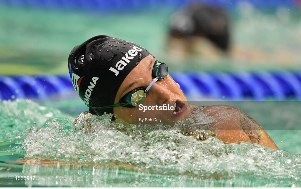 15 August 2018; Arianna Talamona of Italy competes in the heats of the Women's 100m Breaststroke SB5 event during day three of the World Para Swimming Allianz European Championships at the Sport Ireland National Aquatic Centre in Blanchardstown, Dublin. Photo by Seb Daly/Sportsfile