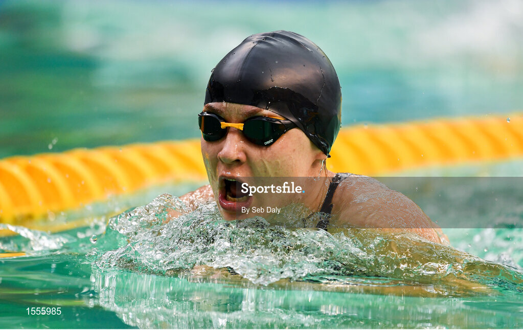 15 August 2018; Arianna Talamona of Italy competes in the heats of the Women's 100m Breaststroke SB5 event during day three of the World Para Swimming Allianz European Championships at the Sport Ireland National Aquatic Centre in Blanchardstown, Dublin. Photo by Seb Daly/Sportsfile