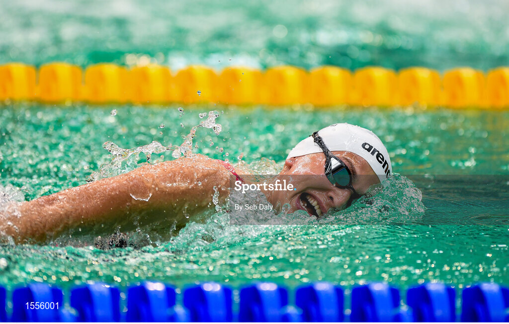 15 August 2018; Monika Belczewska of Poland competes in the heats of the Women's 50m Freestyle S8 event during day three of the World Para Swimming Allianz European Championships at the Sport Ireland National Aquatic Centre in Blanchardstown, Dublin. Photo by Seb Daly/Sportsfile