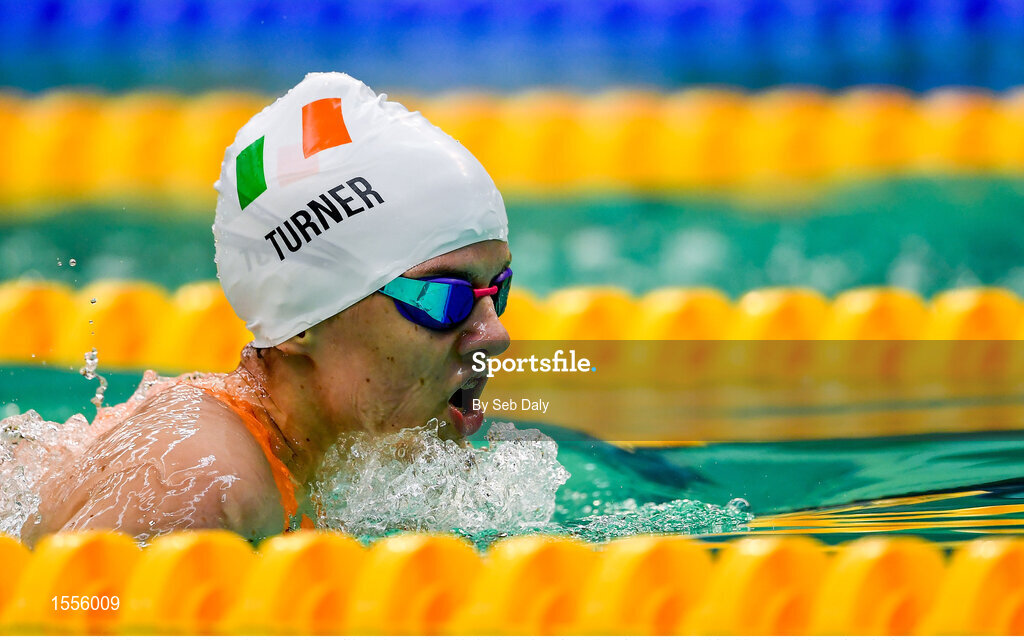 15 August 2018; Nicole Turner of Ireland competes in the heats of the Women's 100m Breaststroke SB6 event during day three of the World Para Swimming Allianz European Championships at the Sport Ireland National Aquatic Centre in Blanchardstown, Dublin. Photo by Seb Daly/Sportsfile