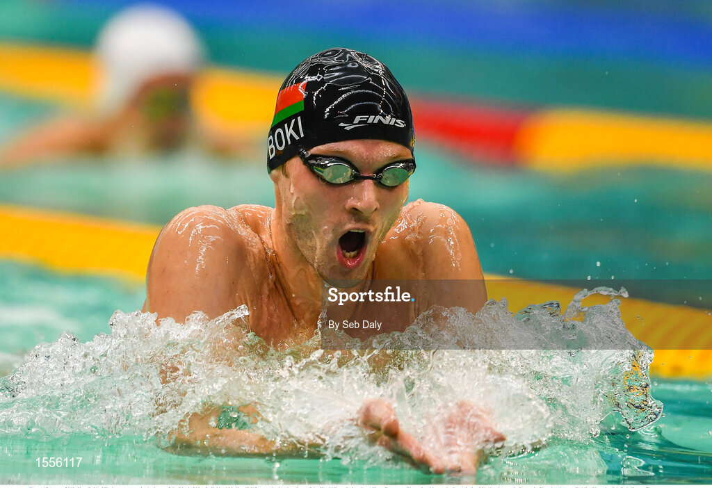 15 August 2018; Ihar Boki of Turkey competes in the heats of the Men's 200m Individual Medley SM13 event during day three of the World Para Swimming Allianz European Championships at the Sport Ireland National Aquatic Centre in Blanchardstown, Dublin. Photo by Seb Daly/Sportsfile