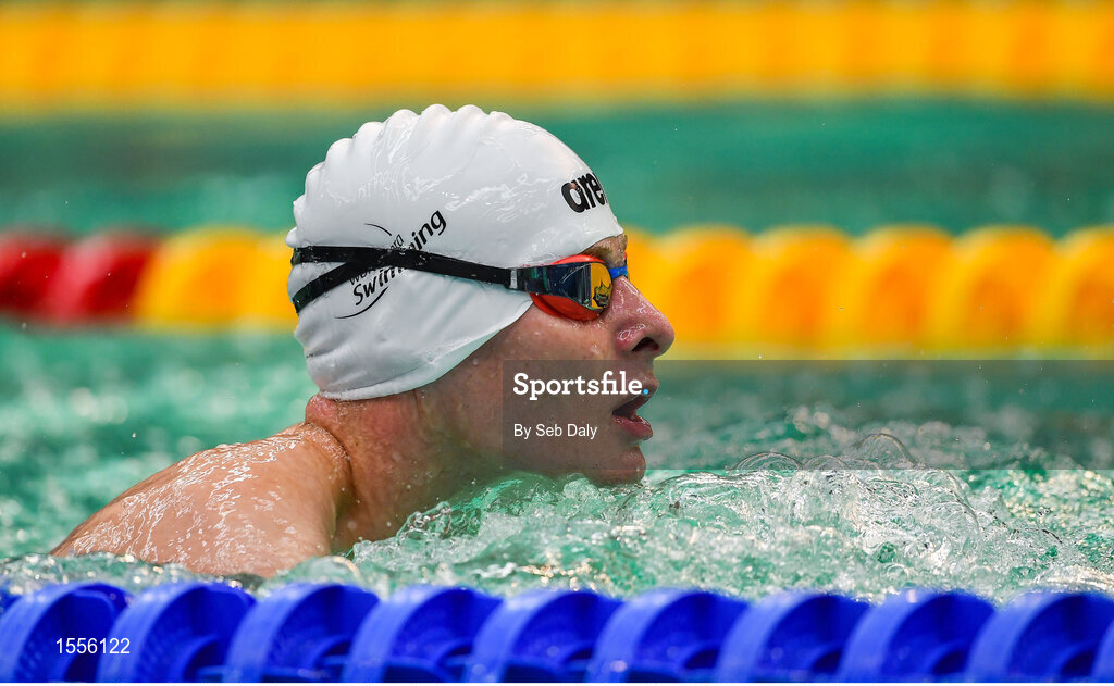 15 August 2018; Ariel Maylar of Israel competes in the heats of the Men's 50m Breaststroke SB3 event during day three of the World Para Swimming Allianz European Championships at the Sport Ireland National Aquatic Centre in Blanchardstown, Dublin. Photo by Seb Daly/Sportsfile