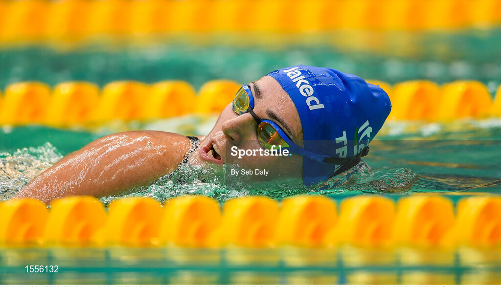 15 August 2018; Arjola Trimi of Italy competes in the heats of the Women's 50m Breaststroke SB3 event during day three of the World Para Swimming Allianz European Championships at the Sport Ireland National Aquatic Centre in Blanchardstown, Dublin. Photo by Seb Daly/Sportsfile
