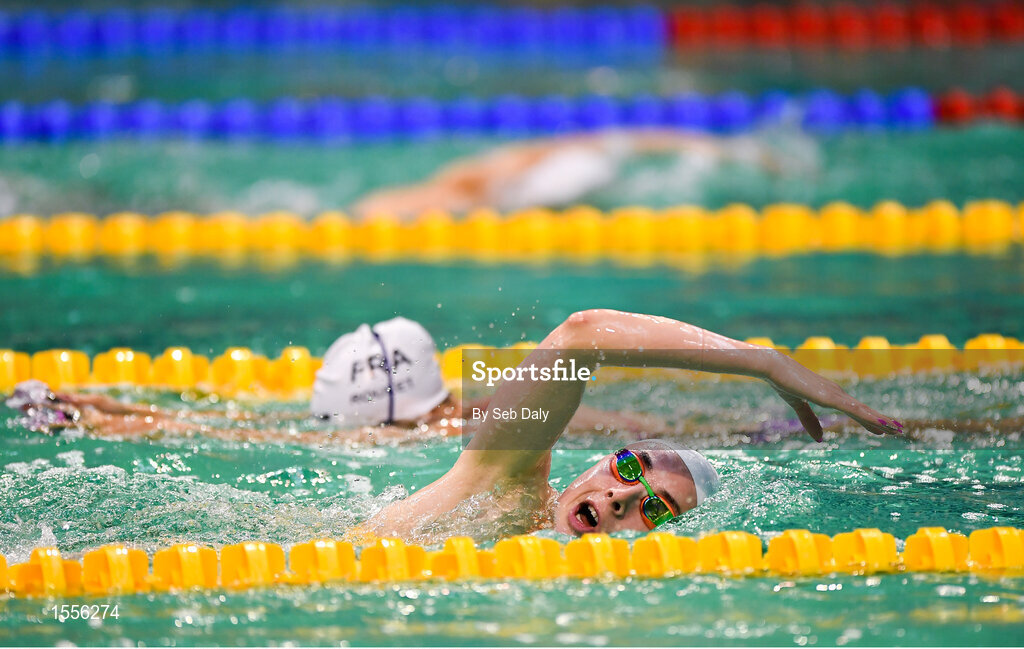 15 August 2018; Ellen Keane of Ireland warms-up prior to the evening finals session during day three of the World Para Swimming Allianz European Championships at the Sport Ireland National Aquatic Centre in Blanchardstown, Dublin. Photo by Seb Daly/Sportsfile