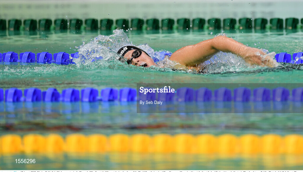 15 August 2018; Marina Rabbolini of Italy competes in the Women's 400m Freestyle S11 event during day three of the World Para Swimming Allianz European Championships at the Sport Ireland National Aquatic Centre in Blanchardstown, Dublin. Photo by Seb Daly/Sportsfile