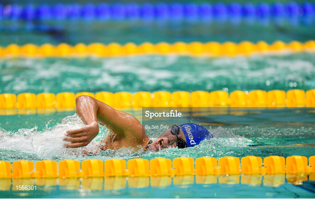15 August 2018; Cecilia Camellini of Italy on her way to finishing second during the Women's 400m Freestyle S11 event during day three of the World Para Swimming Allianz European Championships at the Sport Ireland National Aquatic Centre in Blanchardstown, Dublin. Photo by Seb Daly/Sportsfile