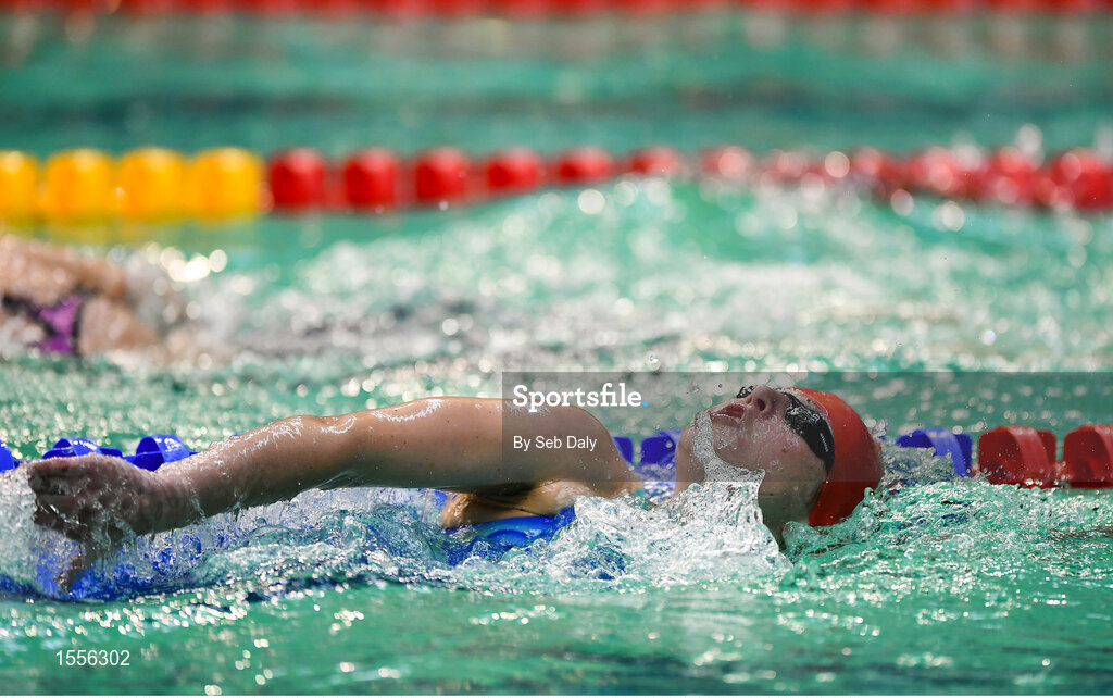 15 August 2018; Olga Iakibiuk of Ukraine competes during the final of the Women's 400m Freestyle S11 event during day three of the World Para Swimming Allianz European Championships at the Sport Ireland National Aquatic Centre in Blanchardstown, Dublin. Photo by Seb Daly/Sportsfile