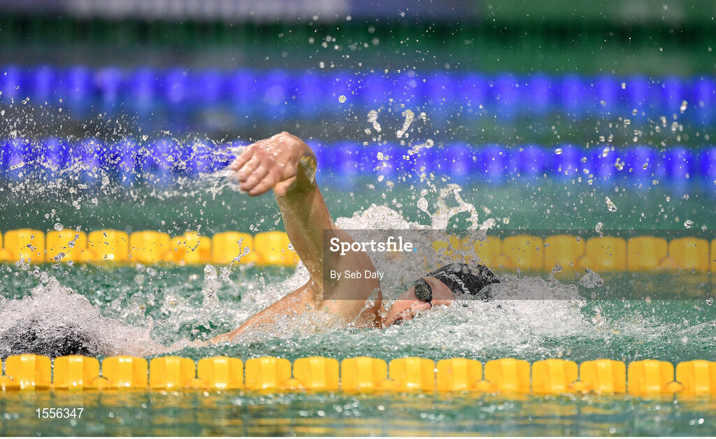 15 August 2018; Ihar Boki of Belarus on his way to winning the Men's 200m Individual Medley SM13 Final event during day three of the World Para Swimming Allianz European Championships at the Sport Ireland National Aquatic Centre in Blanchardstown, Dublin. Photo by Seb Daly/Sportsfile