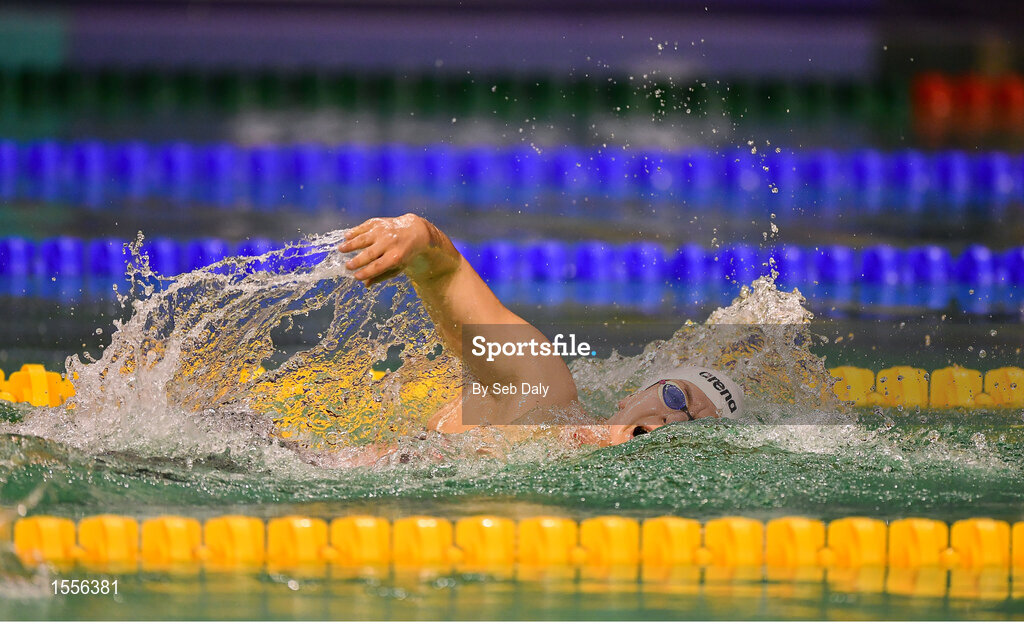 15 August 2018; Oliwia Jablonska of Poland on her way to winning the Women's 400m Freestyle S10 final event during day three of the World Para Swimming Allianz European Championships at the Sport Ireland National Aquatic Centre in Blanchardstown, Dublin. Photo by Seb Daly/Sportsfile