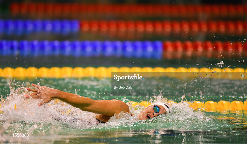15 August 2018; Bianka Pap of Hungary on her way to finishing second during the Women's 400m Freestyle S10 final event during day three of the World Para Swimming Allianz European Championships at the Sport Ireland National Aquatic Centre in Blanchardstown, Dublin. Photo by Seb Daly/Sportsfile