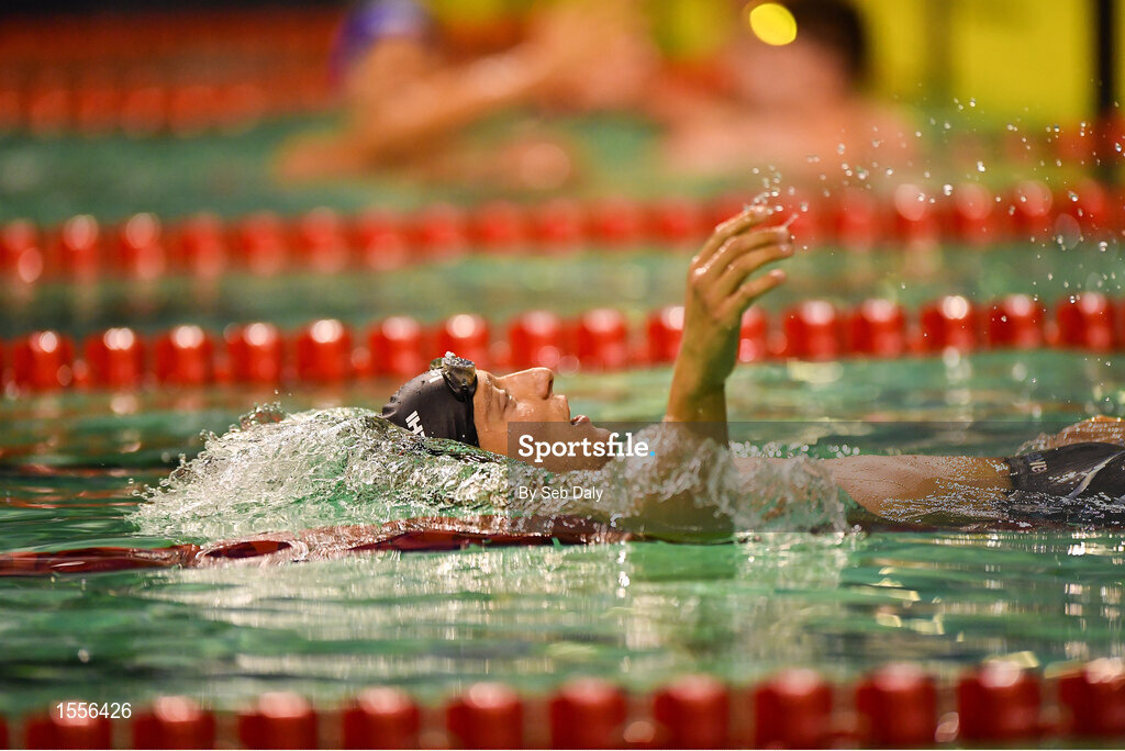 15 August 2018; Federico Morlacchi of Italy celebrates after winning the Men's 100m Butterfly S9 final event during day three of the World Para Swimming Allianz European Championships at the Sport Ireland National Aquatic Centre in Blanchardstown, Dublin. Photo by Seb Daly/Sportsfile