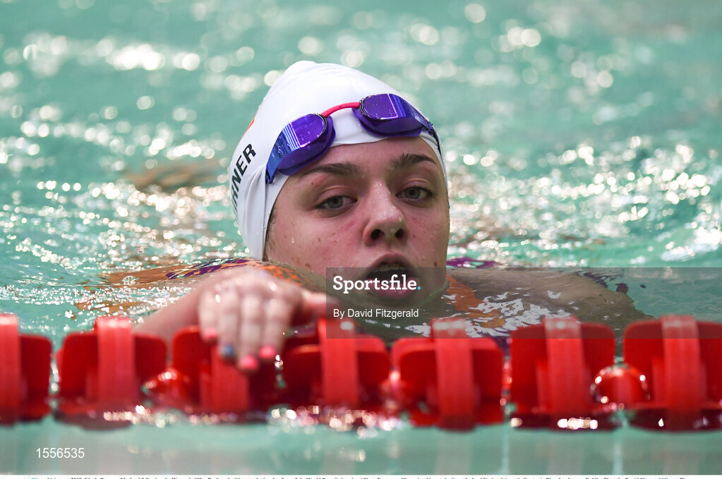 16 August 2018; Nicole Turner of Ireland following the Women's 100m Backstroke S6 event during day four of the World Para Swimming Allianz European Championships at the Sport Ireland National Aquatic Centre in Blanchardstown, Dublin. Photo by David Fitzgerald/Sportsfile