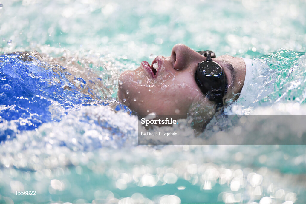 16 August 2018; Nil Sahin of Turkey competes in the finals of the Women's 100m backstroke S7 event during day four of the World Para Swimming Allianz European Championships at the Sport Ireland National Aquatic Centre in Blanchardstown, Dublin. Photo by David Fitzgerald/Sportsfile