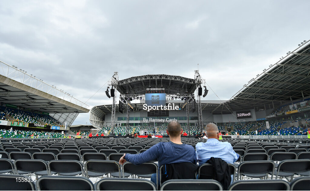 18 August 2018; A general view of Windsor Park in Belfast ahead of the evenings bouts. Photo by Ramsey Cardy/Sportsfile