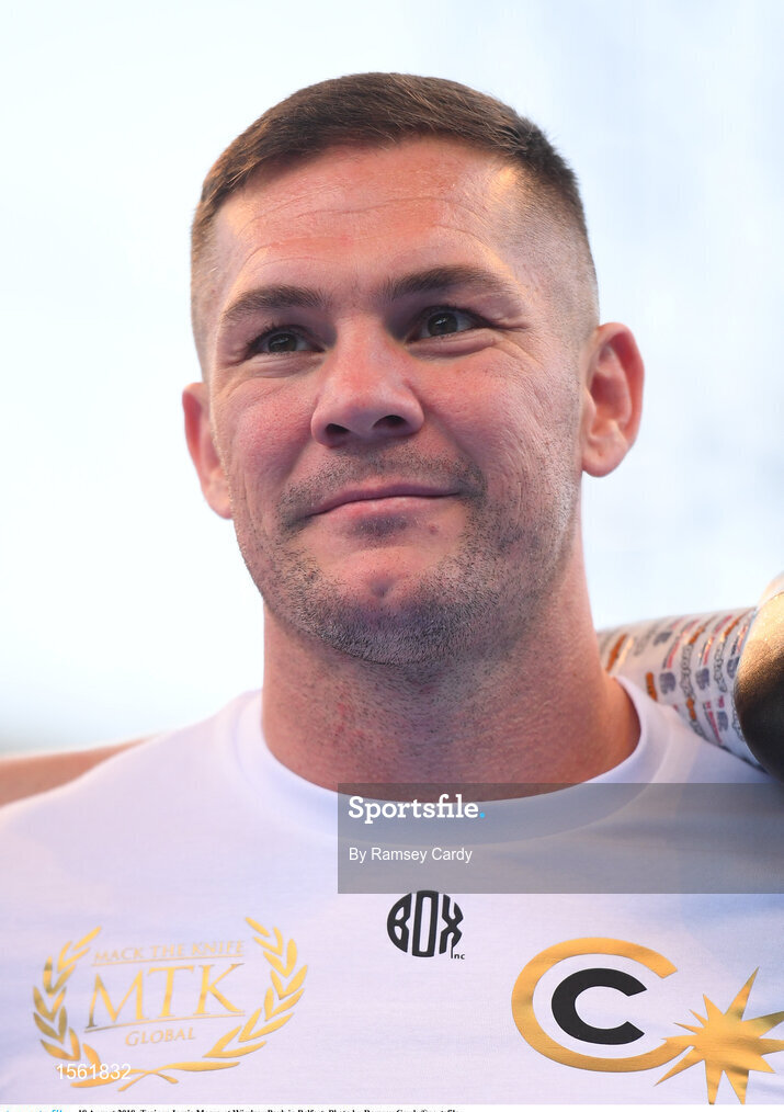 18 August 2018; Trainer Jamie Moore at Windsor Park in Belfast. Photo by Ramsey Cardy/Sportsfile