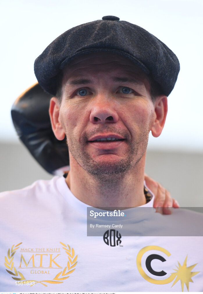 18 August 2018; Trainer Nigel Travis at Windsor Park in Belfast. Photo by Ramsey Cardy/Sportsfile