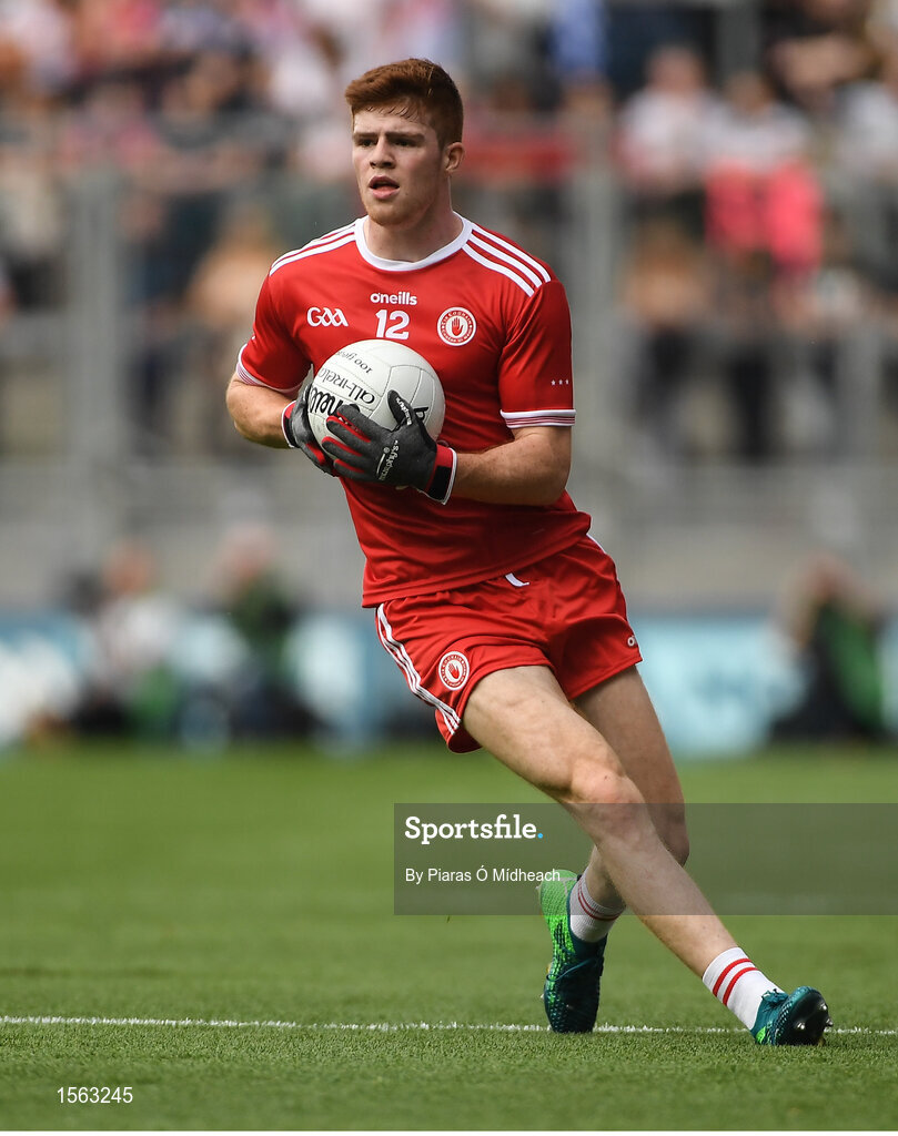 12 August 2018; Cathal McShane of Tyrone during the GAA Football All-Ireland Senior Championship semi-final match between Monaghan and Tyrone at Croke Park in Dublin. Photo by Piaras Ó Mídheach/Sportsfile