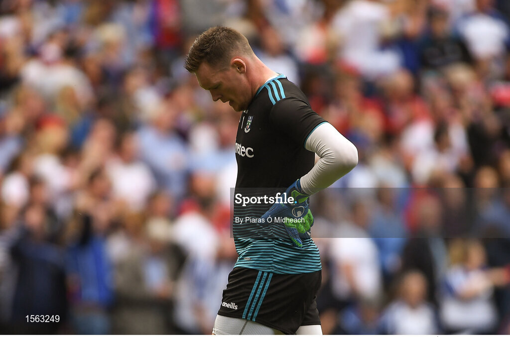 12 August 2018; Rory Beggan of Monaghan dejected after the GAA Football All-Ireland Senior Championship semi-final match between Monaghan and Tyrone at Croke Park in Dublin. Photo by Piaras Ó Mídheach/Sportsfile