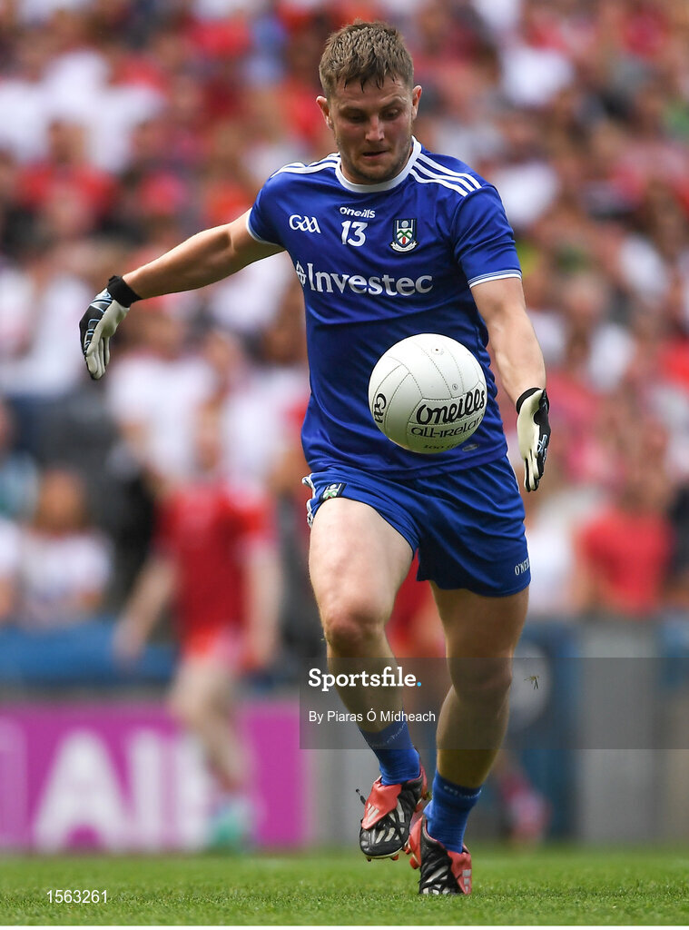 12 August 2018; Dermot Malone of Monaghan during the GAA Football All-Ireland Senior Championship semi-final match between Monaghan and Tyrone at Croke Park in Dublin. Photo by Piaras Ó Mídheach/Sportsfile