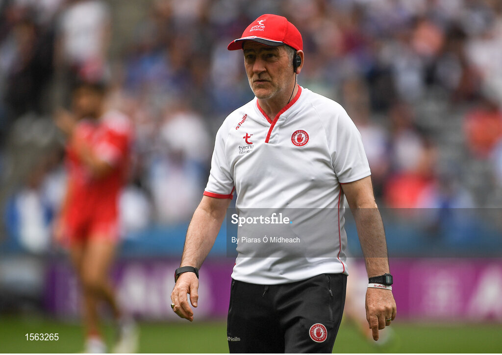 12 August 2018; Tyrone manager Mickey Harte before the GAA Football All-Ireland Senior Championship semi-final match between Monaghan and Tyrone at Croke Park in Dublin. Photo by Piaras Ó Mídheach/Sportsfile