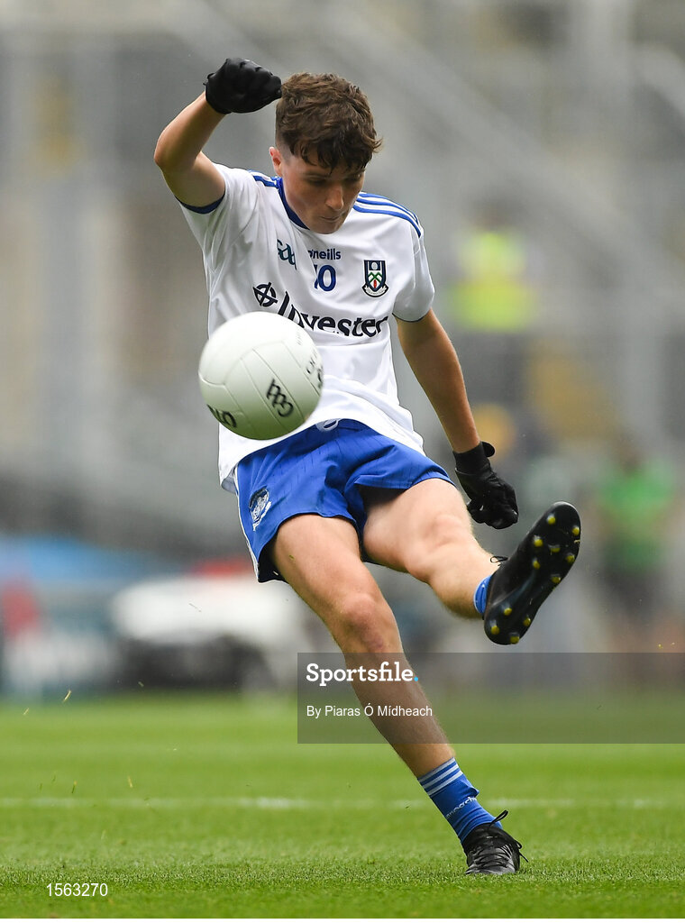 12 August 2018; Aaron Mulligan of Monaghan during the Electric Ireland GAA Football All-Ireland Minor Championship semi-final match between Kerry and Monaghan at Croke Park in Dublin. Photo by Piaras Ó Mídheach/Sportsfile