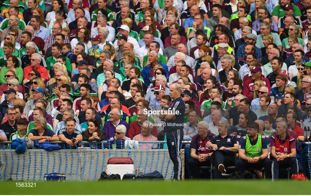 19 August 2018; Galway manager Micheál Donoghue during the GAA Hurling All-Ireland Senior Championship Final match between Galway and Limerick at Croke Park in Dublin. Photo by Piaras Ó Mídheach/Sportsfile