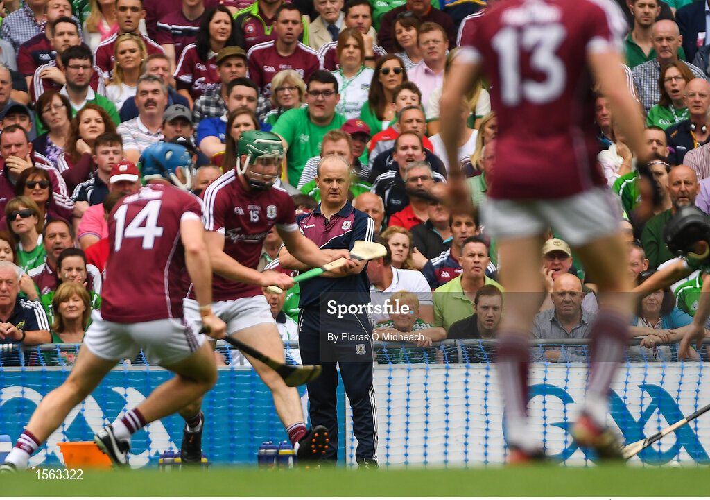 19 August 2018; Galway manager Micheál Donoghue during the GAA Hurling All-Ireland Senior Championship Final match between Galway and Limerick at Croke Park in Dublin. Photo by Piaras Ó Mídheach/Sportsfile