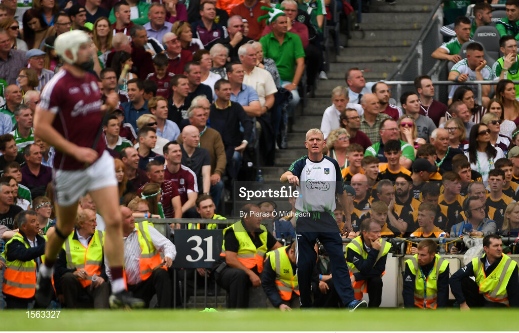19 August 2018; Limerick manager John Kiely during the GAA Hurling All-Ireland Senior Championship Final match between Galway and Limerick at Croke Park in Dublin. Photo by Piaras Ó Mídheach/Sportsfile