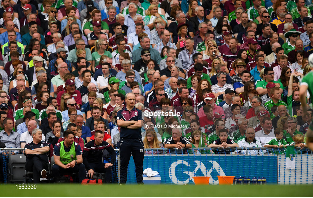 19 August 2018; Galway manager Micheál Donoghue during the GAA Hurling All-Ireland Senior Championship Final match between Galway and Limerick at Croke Park in Dublin. Photo by Piaras Ó Mídheach/Sportsfile