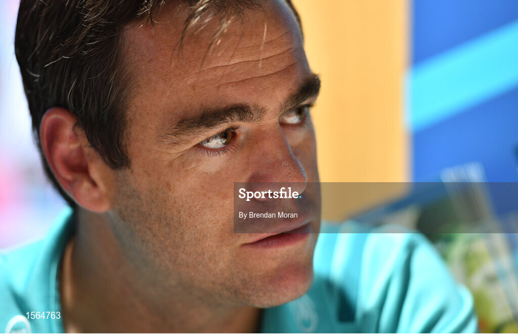 27 August 2018; Head coach Jonann van Graan during a Munster rugby press conference at the University of Limerick in Limerick. Photo by Brendan Moran/Sportsfile