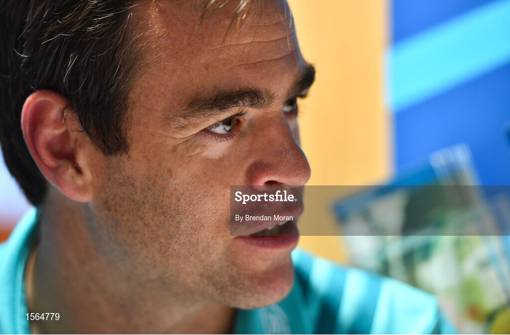 27 August 2018; Head coach Jonann van Graan during a Munster rugby press conference at the University of Limerick in Limerick. Photo by Brendan Moran/Sportsfile