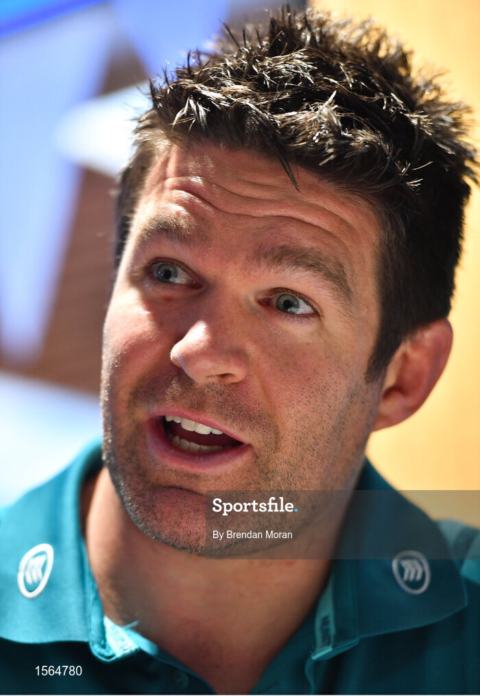 27 August 2018; Billy Holland during a Munster rugby press conference at the University of Limerick in Limerick. Photo by Brendan Moran/Sportsfile