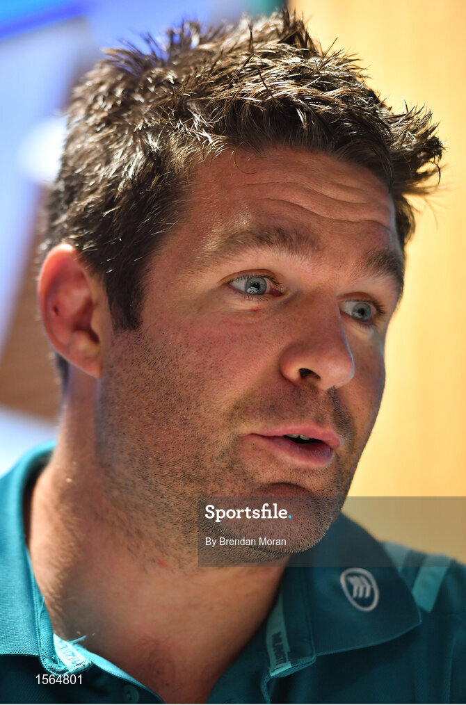 27 August 2018; Billy Holland during a Munster rugby press conference at the University of Limerick in Limerick. Photo by Brendan Moran/Sportsfile