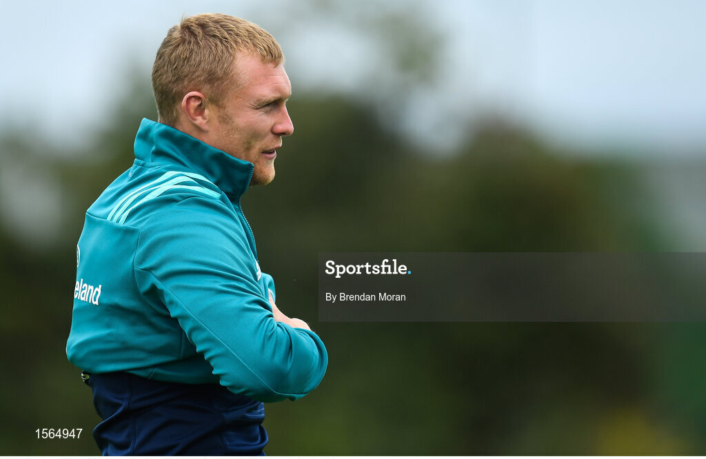 27 August 2018; Keith Earls during Munster Rugby squad training at the University of Limerick in Limerick. Photo by Brendan Moran/Sportsfile
