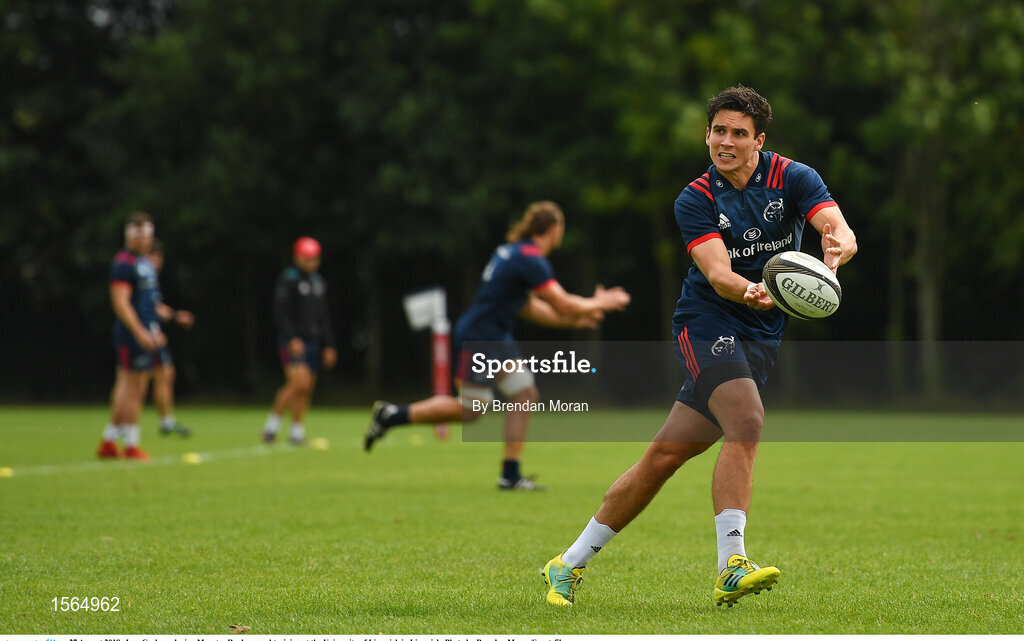 27 August 2018; Joey Carbery during Munster Rugby squad training at the University of Limerick in Limerick. Photo by Brendan Moran/Sportsfile