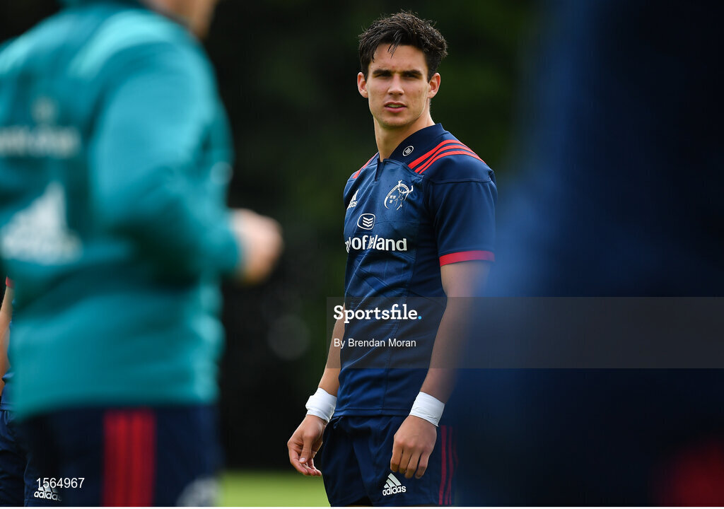 27 August 2018; Joey Carbery during Munster Rugby squad training at the University of Limerick in Limerick. Photo by Brendan Moran/Sportsfile