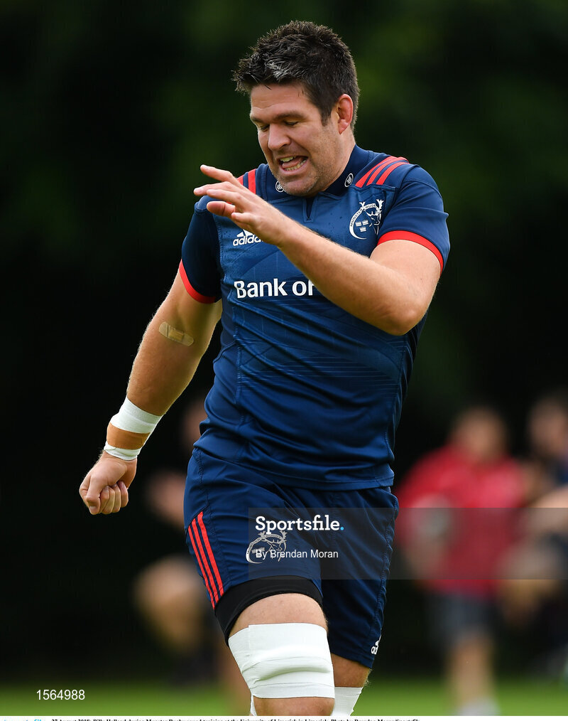 27 August 2018; Billy Holland during Munster Rugby squad training at the University of Limerick in Limerick. Photo by Brendan Moran/Sportsfile